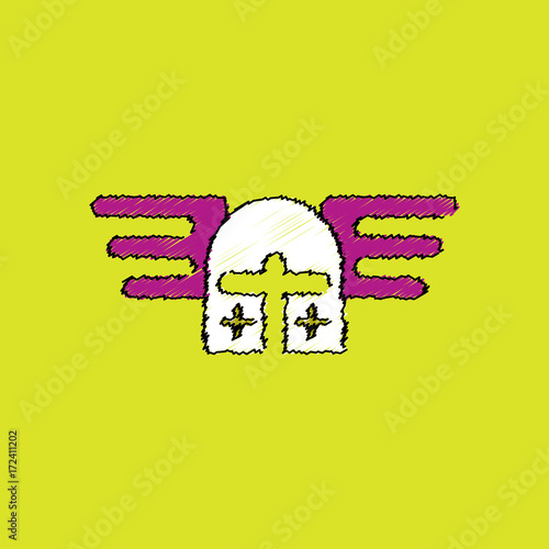 flat shading style icon ancient helmet crusaders