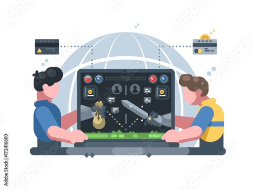 Earn money in online computer game