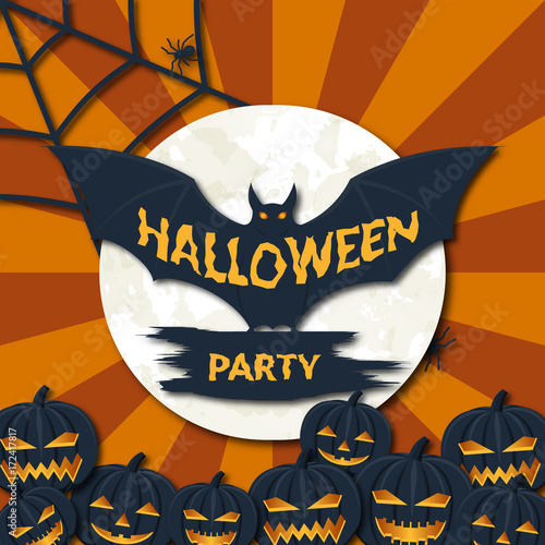 Happy Halloween. Poster for the holiday party