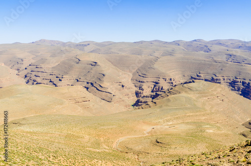 Beautiful remote landscape in Middle Atlas mountain region or Morocco, North Africa