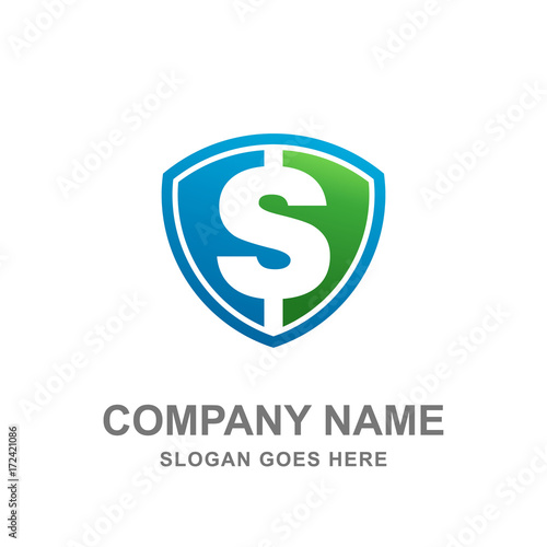 Money Saving Safe Insurance Investment Logo Vector Icon