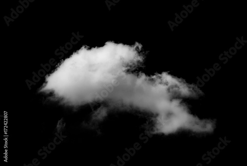white cloud isolated black background sky