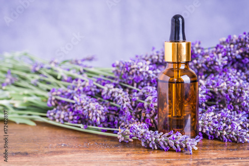 Lavender oil or essential oil, natural remedies, aromatherapy.