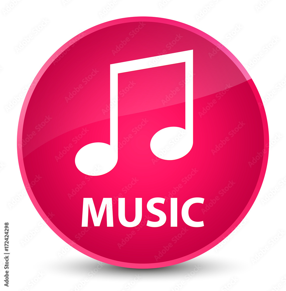 Music (tune icon) elegant pink round button Music (tune icon) elegant pink round button