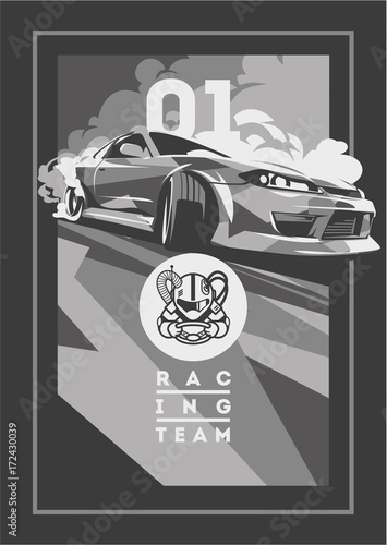 Burnout car, Japanese drift sport, Street racing