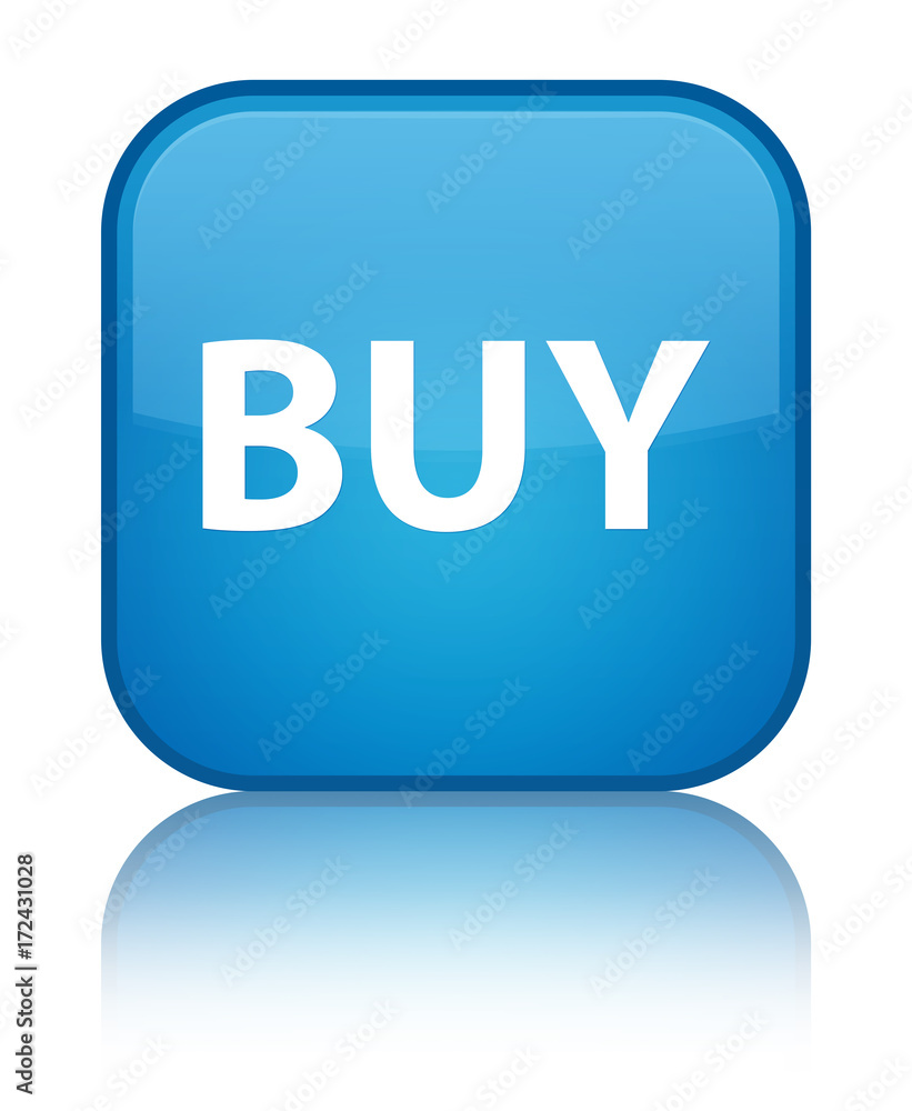 Buy special cyan blue square button Buy special cyan blue square button