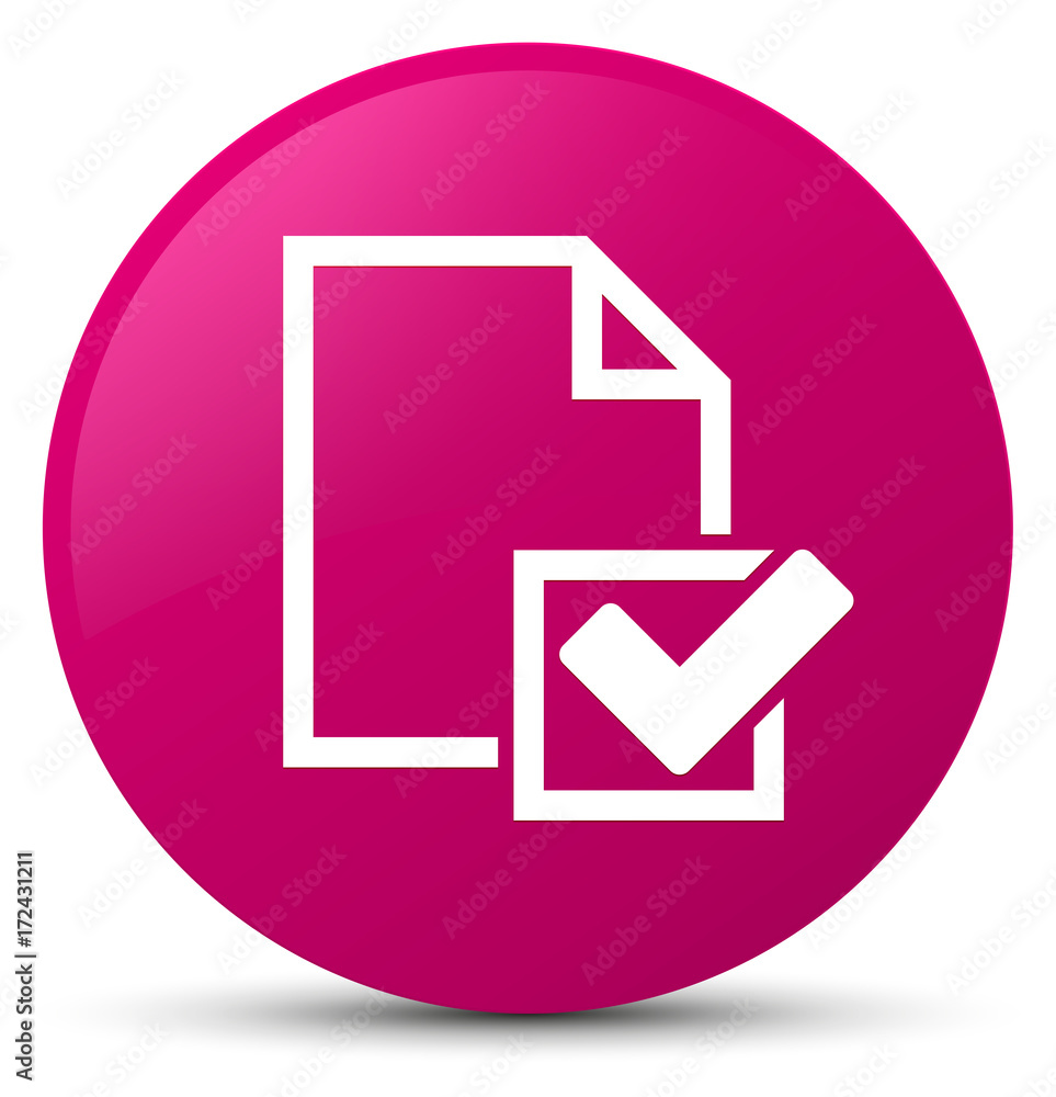 Checklist icon pink round button Checklist icon pink round button