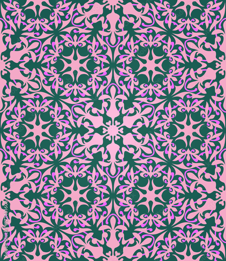 Seamless abstract pattern with gradient. Violet and pink colors. Vector illustration