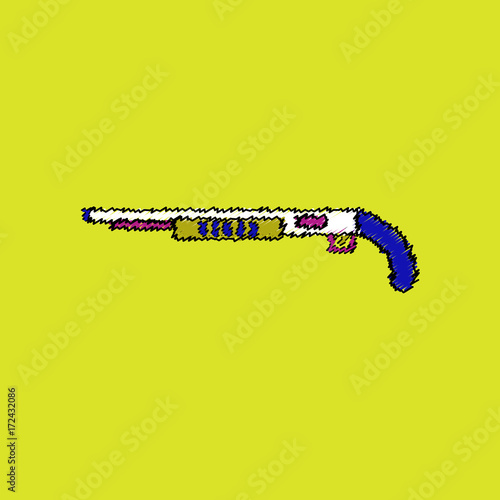 flat shading style icon military shotgun