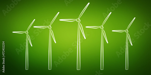 Hand-drawn renewable energy sketch © sdecoret