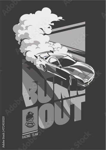 Burnout car, Japanese drift sport, Street racing