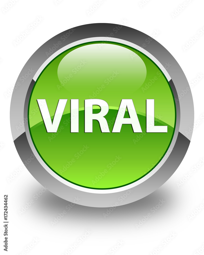 Viral glossy green round button Viral glossy green round button