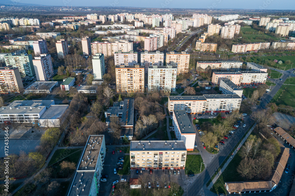 Fototapeta premium block houses in pecs
