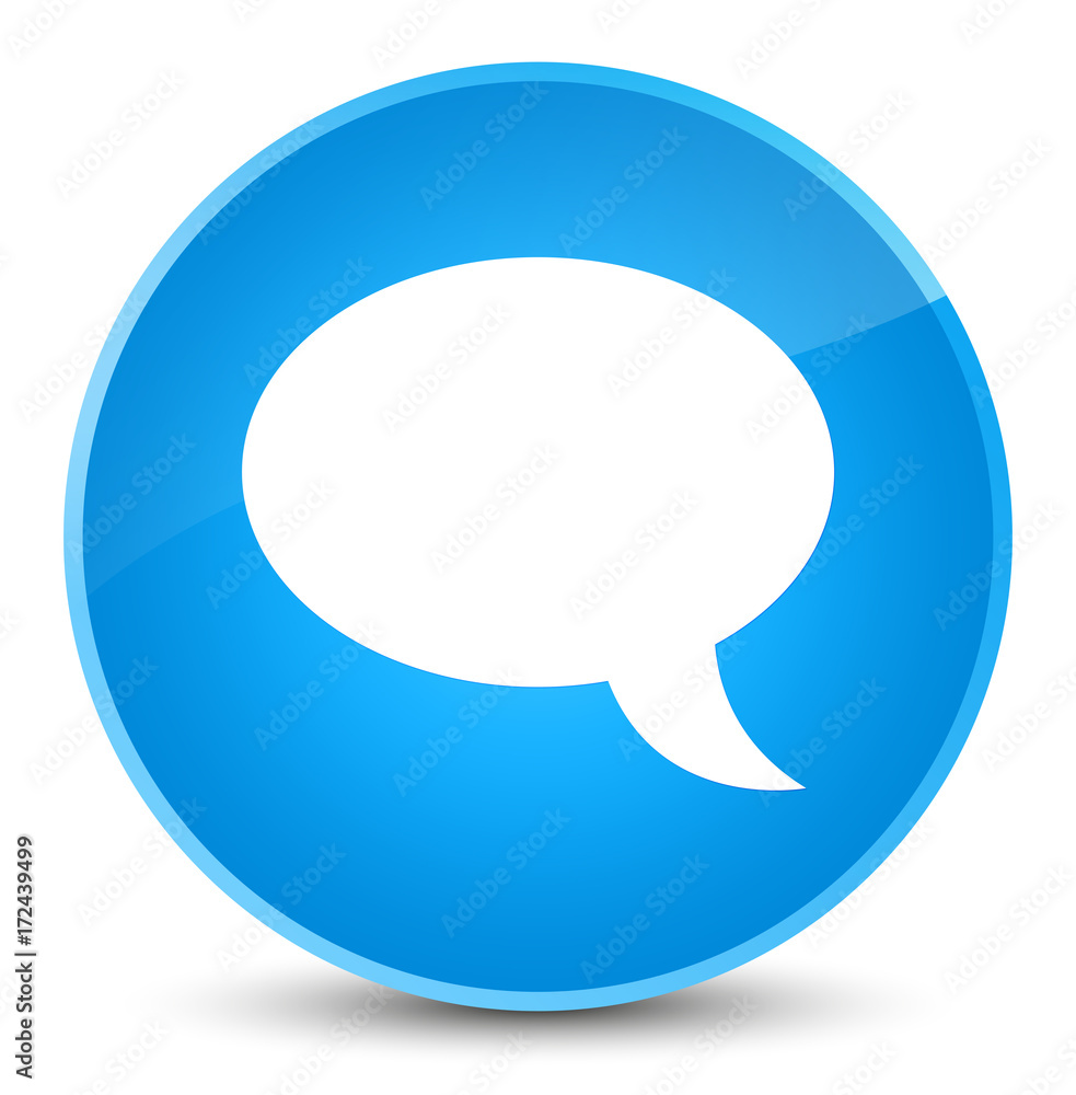 Chat icon elegant cyan blue round button Chat icon elegant cyan blue round button