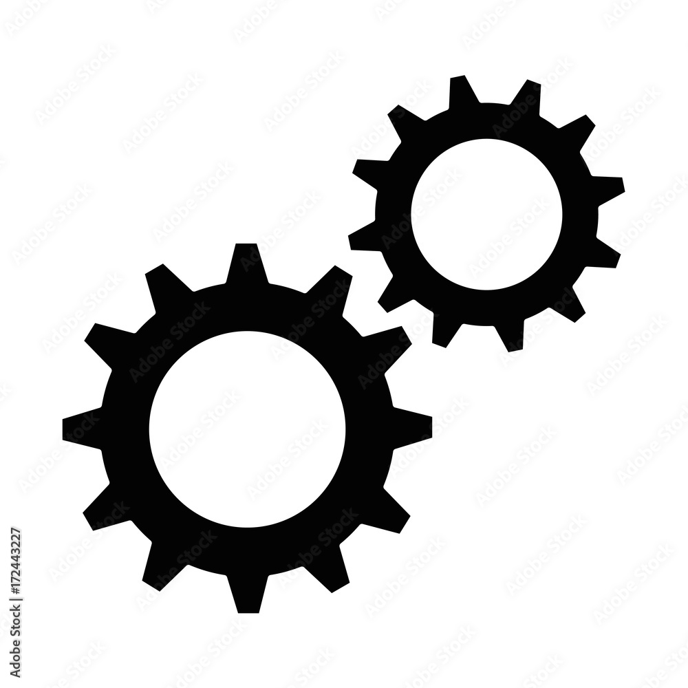gears machine isolated icon gears machine isolated icon