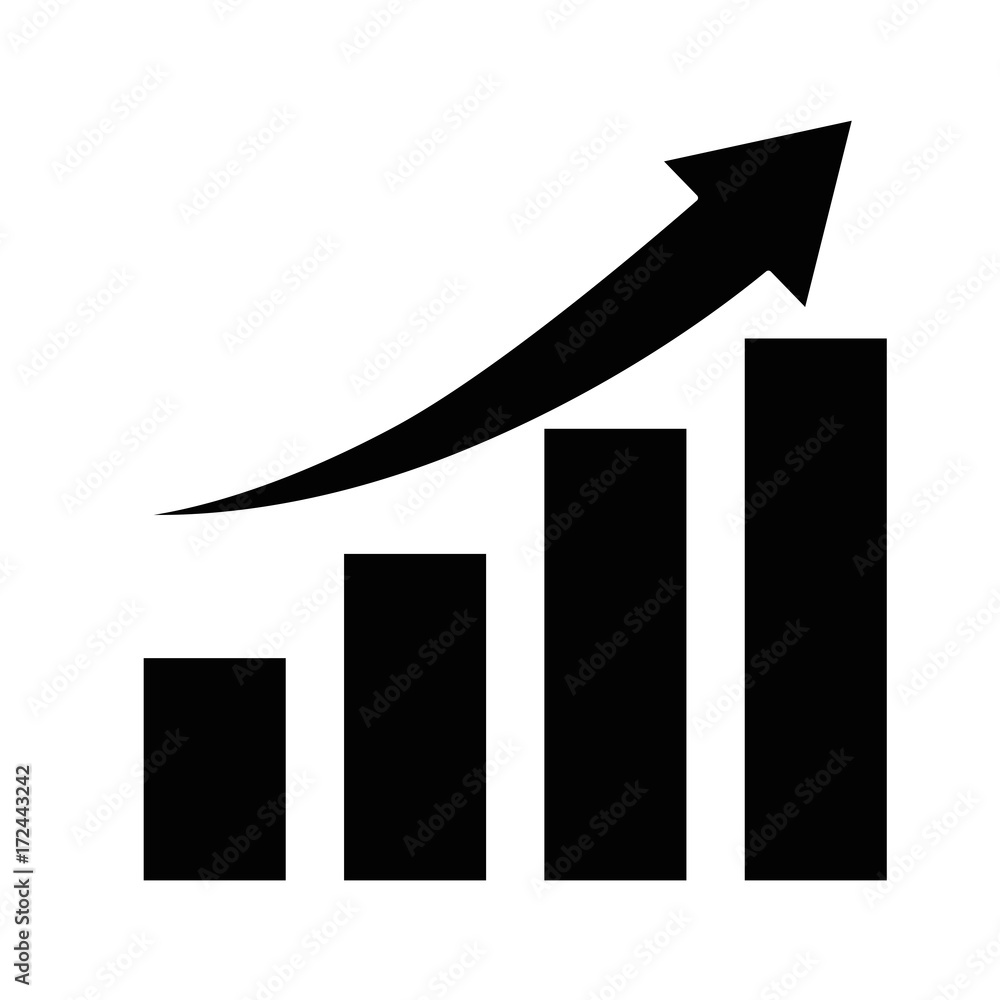 bars with arrow up bars with arrow up