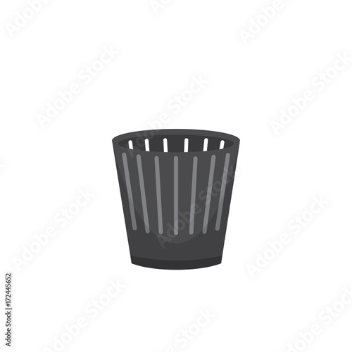 Trash bin garbage container and trash bin recycle symbol vector photo