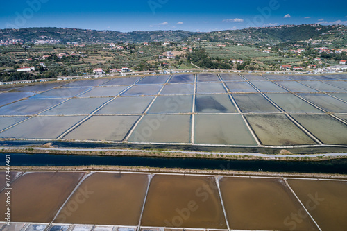 Salt evaporation ponds in Secovlje, Slovenia photo