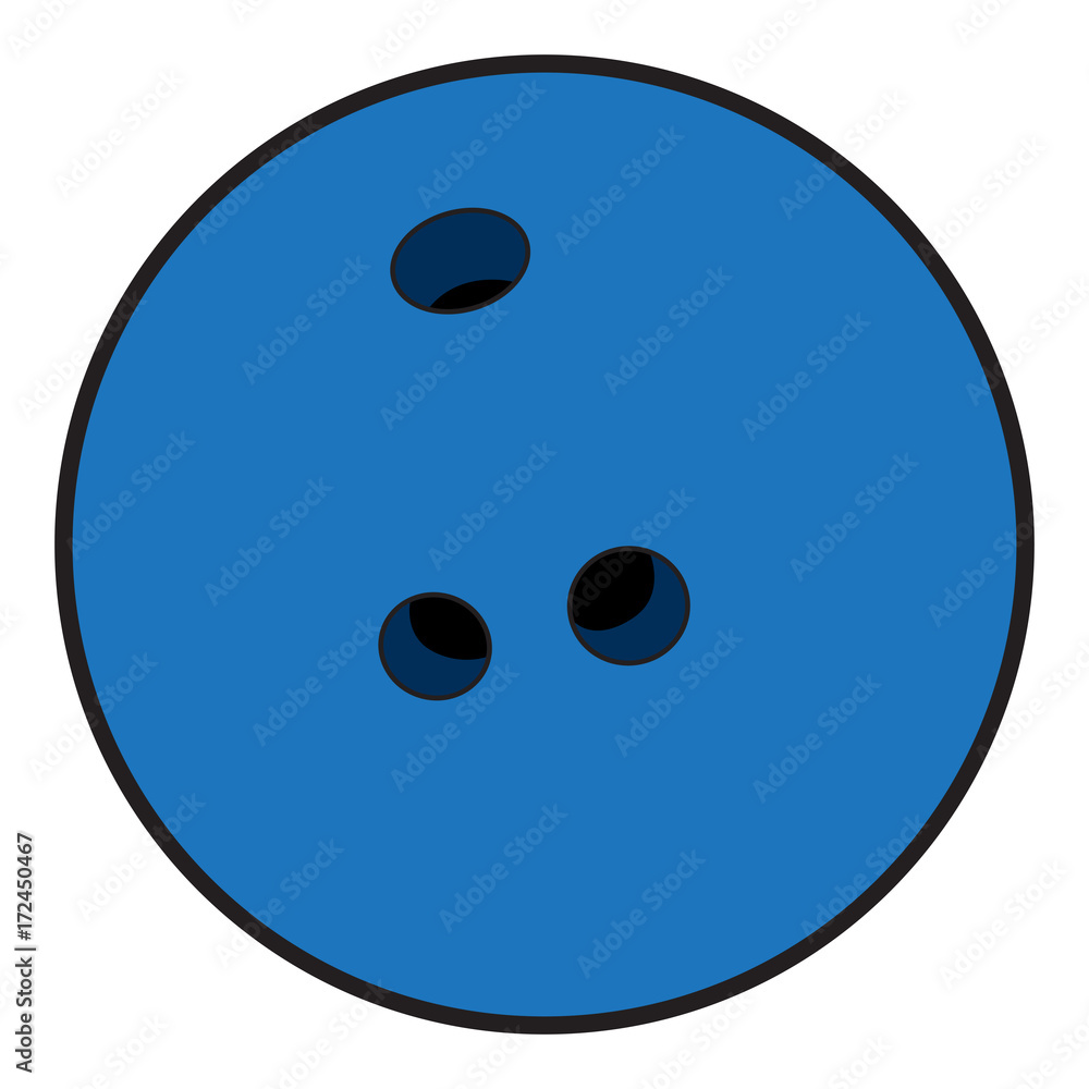 Fototapeta premium Isolated bowling ball on a white background, Vector illustration