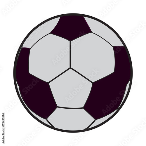 Isolated soccer ball on a white background  Vector illustration