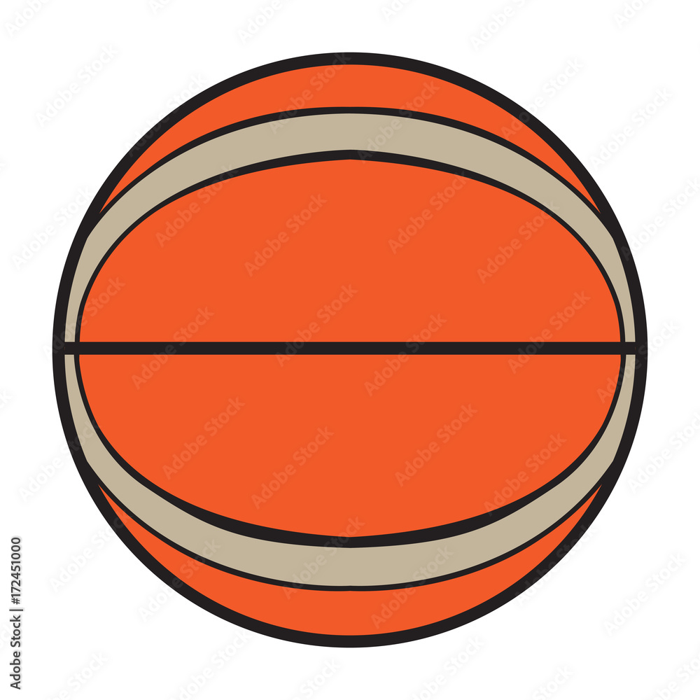 Isolated basketball ball on a white background, Vector illustration