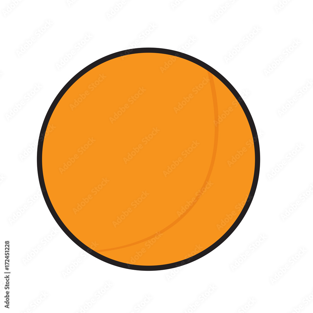 Isolated ping pong ball on a white background, Vector illustration Isolated ping pong ball on a white background, Vector illustration