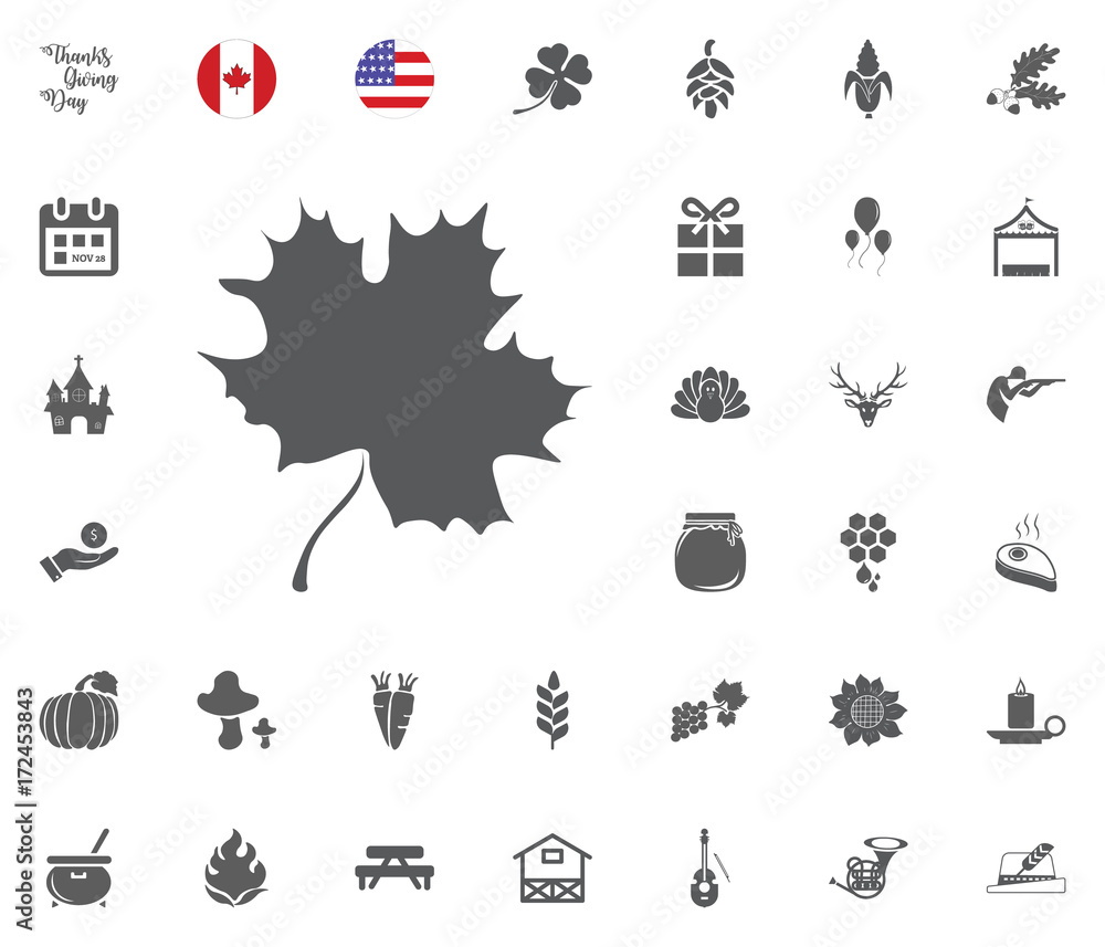 Thanksgiving Day Icon set. Design elements illlustration vector Thanksgiving Day Icon set. Design elements illlustration vector