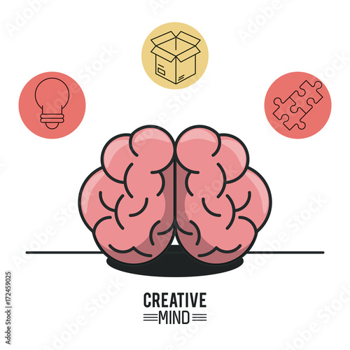 Creative mind design vector illustration graphic icons