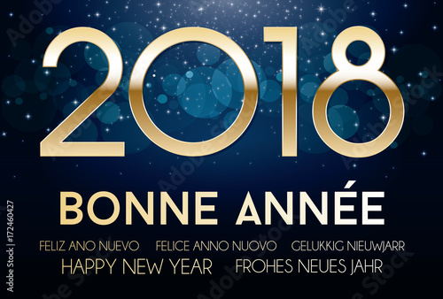 Bonne année 2018 bleue