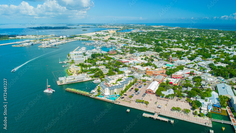 Key West Aerial view. Florida. USA.  - obrazy, fototapety, plakaty 