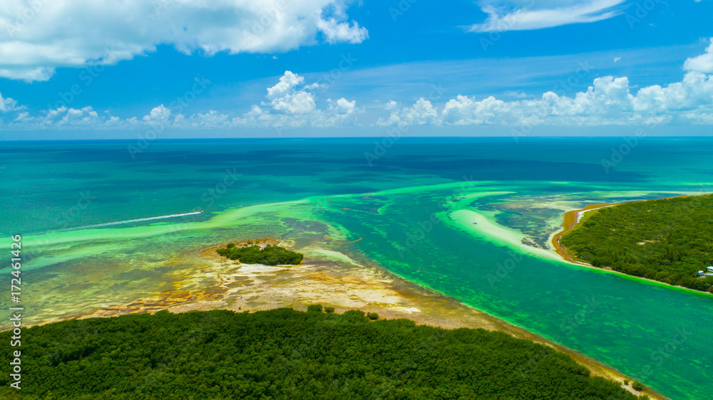 Road to Key West over seas and islands, Florida keys, USA. Stock Photo ...