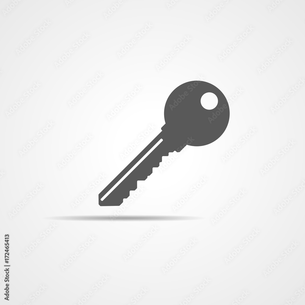 Key icon in flat style. Vector illustration Key icon in flat style. Vector illustration
