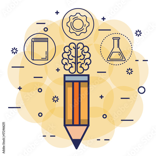brain storming set icons