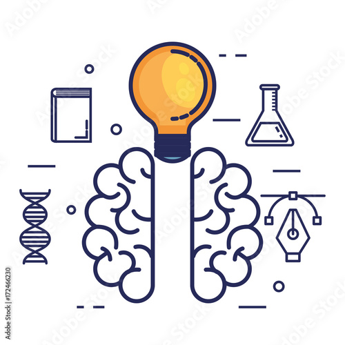 brain storming set icons