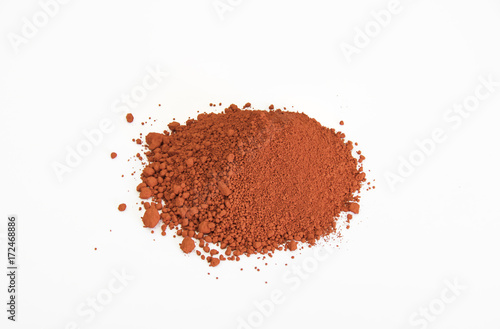 red pigment isolated over white