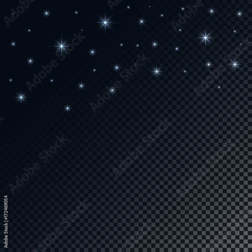 Glowing stars background. Vector illustration.