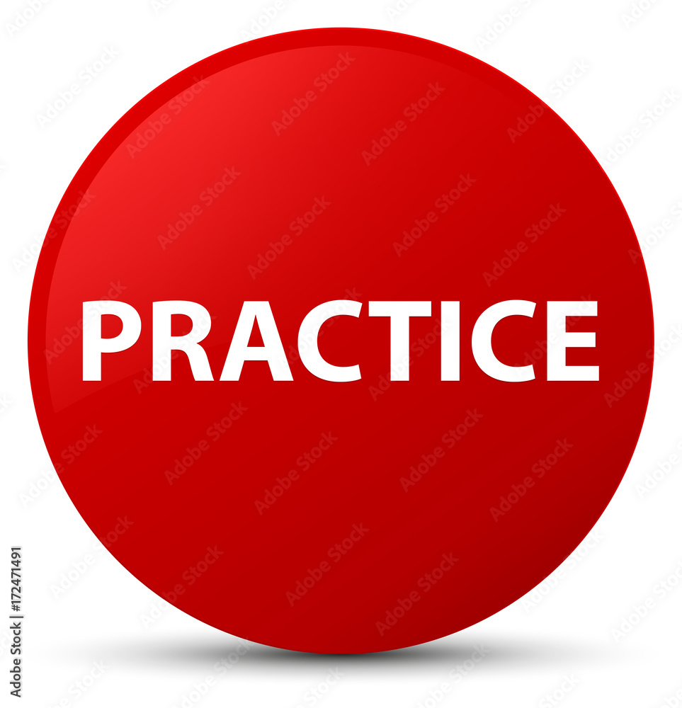 Practice red round button Practice red round button