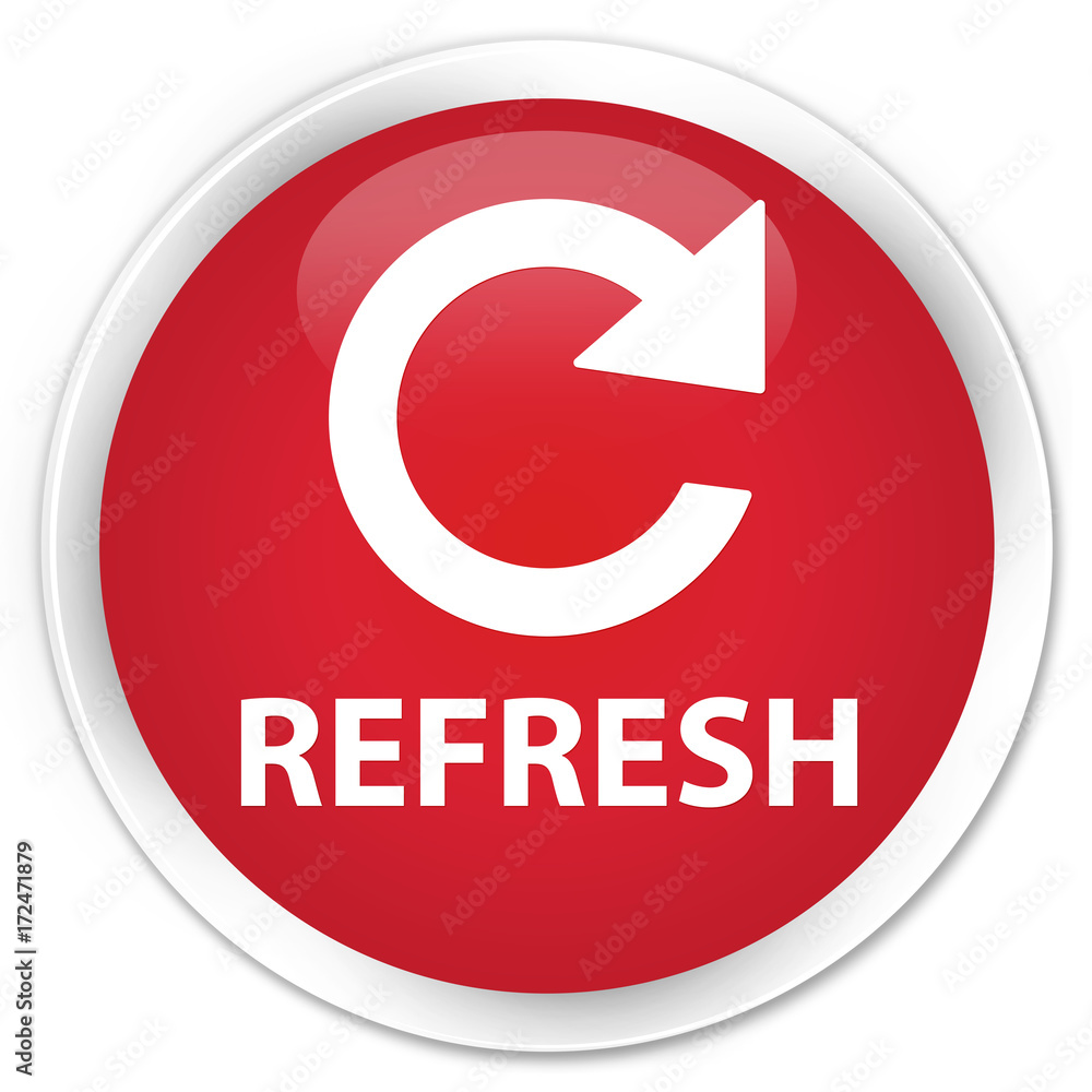 Refresh (rotate arrow icon) premium red round button Refresh (rotate arrow icon) premium red round button