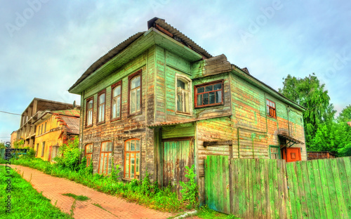 Traditional Russian wooden house in Rostov