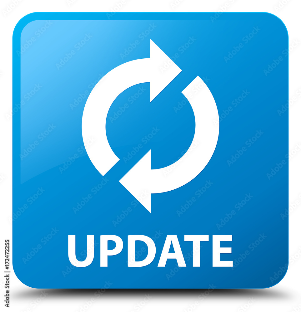 Update cyan blue square button Update cyan blue square button