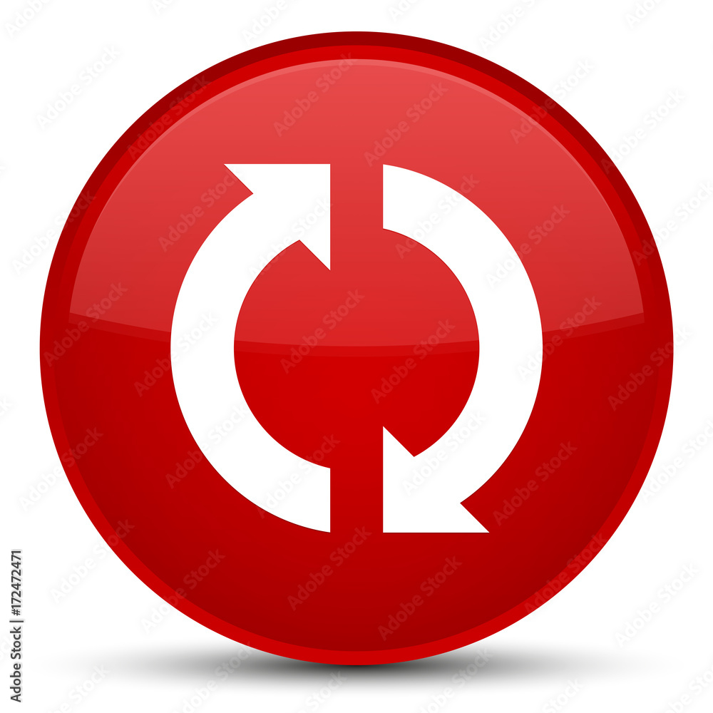 Update icon special red round button Update icon special red round button