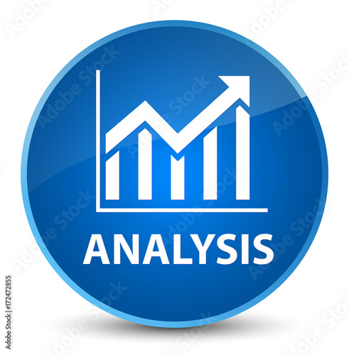 Analysis (statistics icon) elegant blue round button