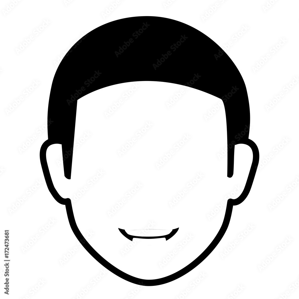 young man head avatar character young man head avatar character