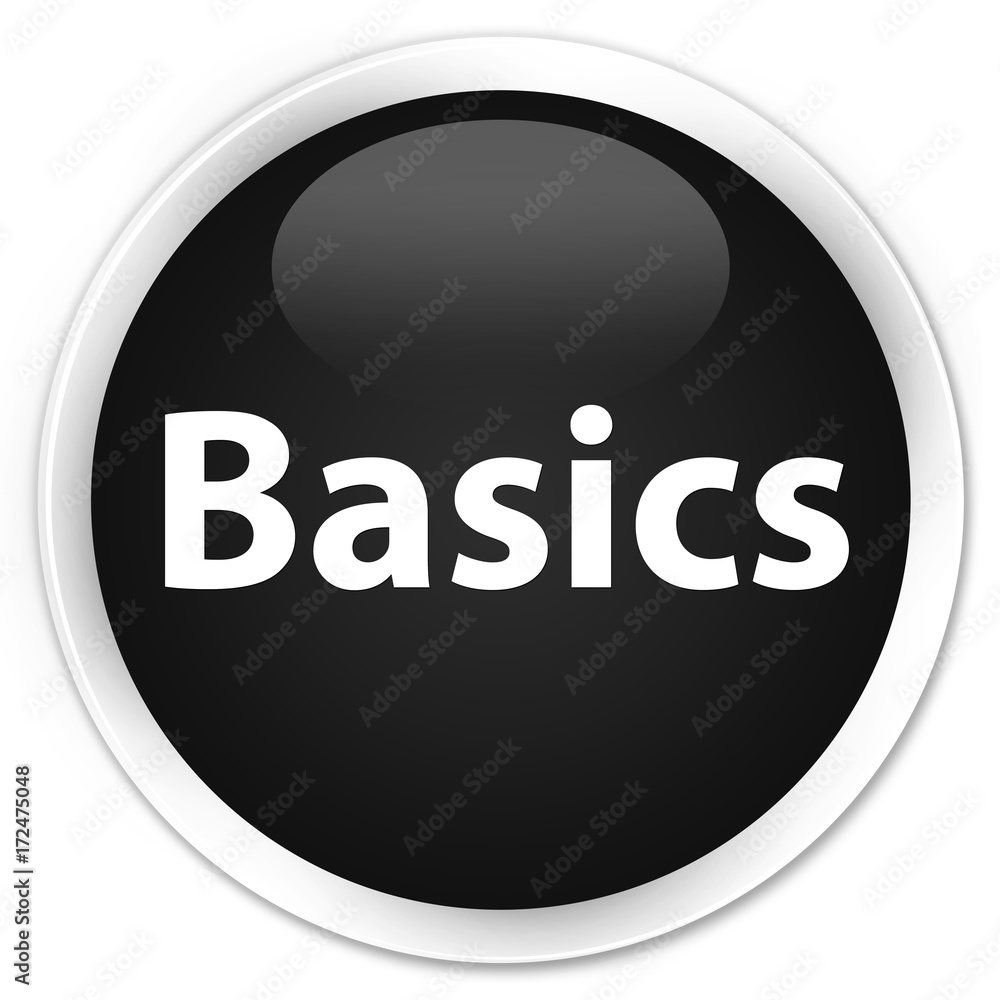 Basics premium black round button Basics premium black round button