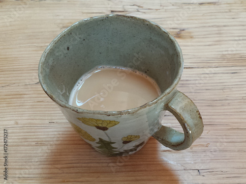 closeup of a cup of tea in Seoul South Korea