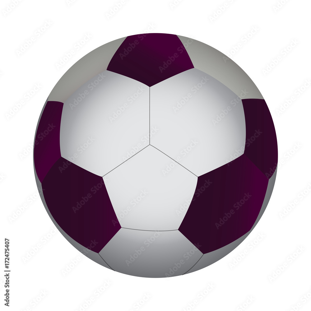 Fototapeta premium Isolated soccer ball on a white background, Vector illustration