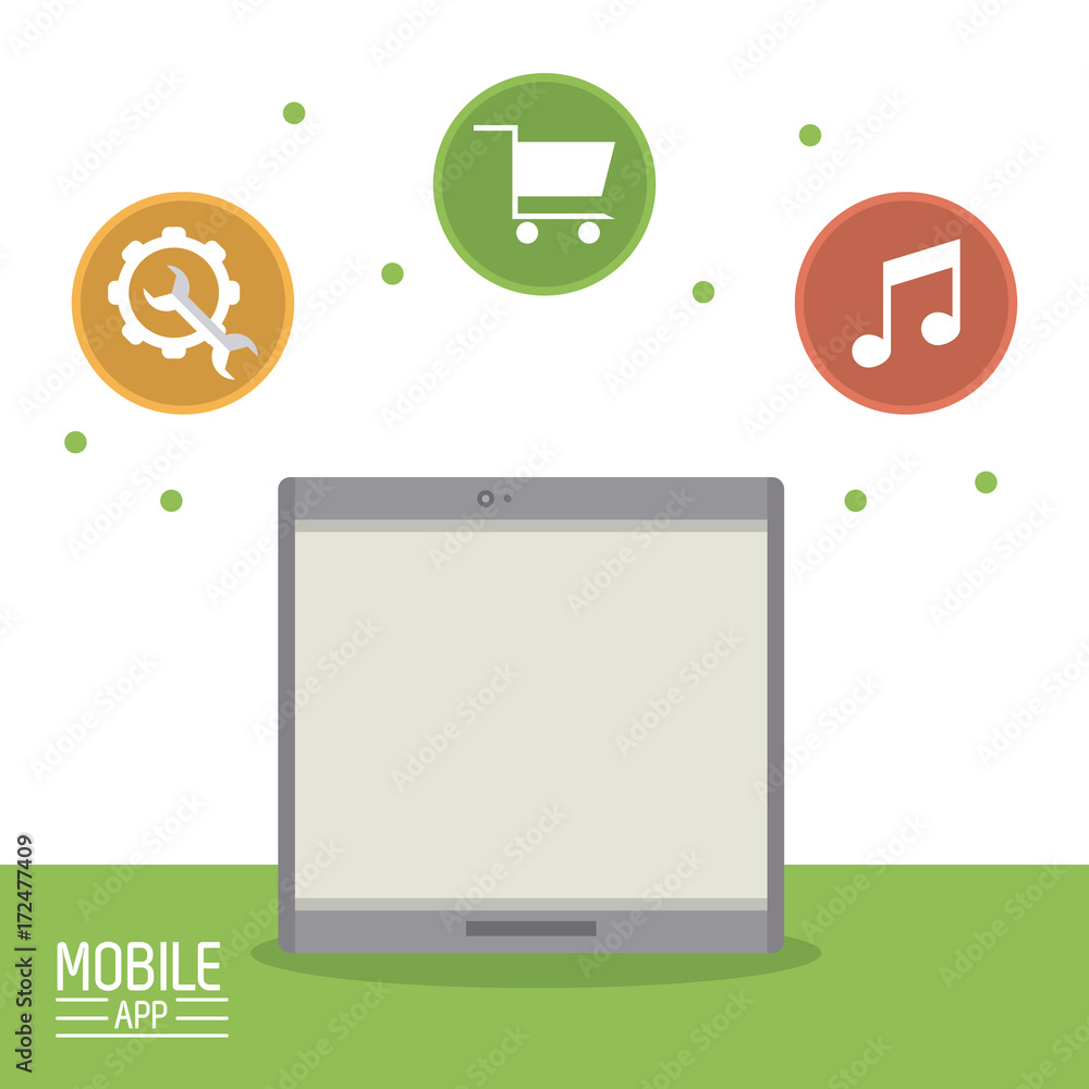 Mobile app technology icon vector illustration graphic design Mobile app technology icon vector illustration graphic design
