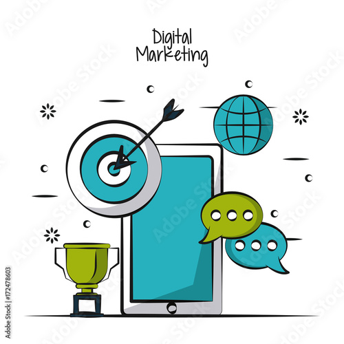 Photos Digital marketing and business icon vector illustration graphic design
