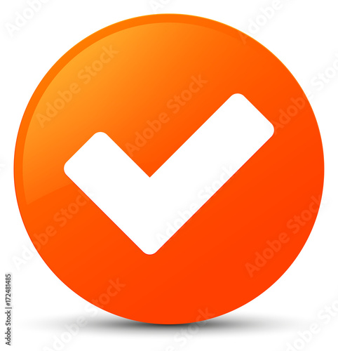 Validate icon orange round button