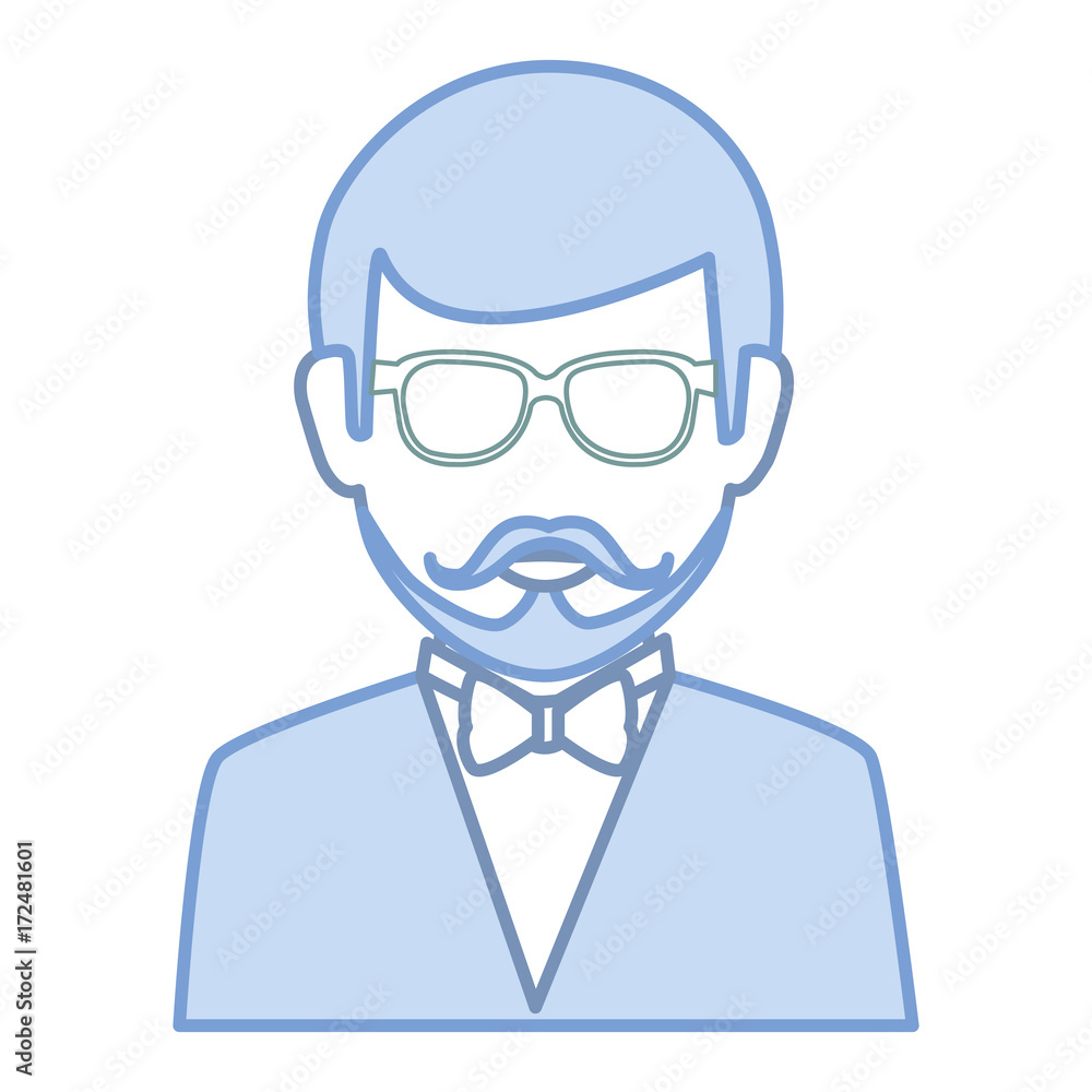 elegant businessman avatar character vector illustration design